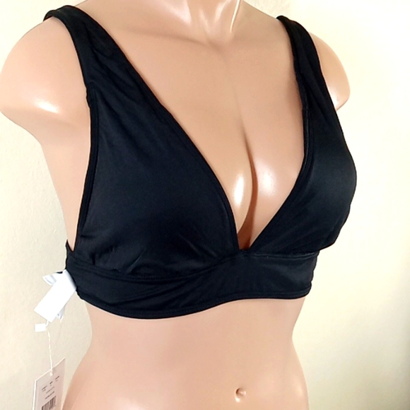 Andie Womens Bikini Swim Vacation The Belize Top Black  Swimwear MEDIUM New - Picture 2 of 5